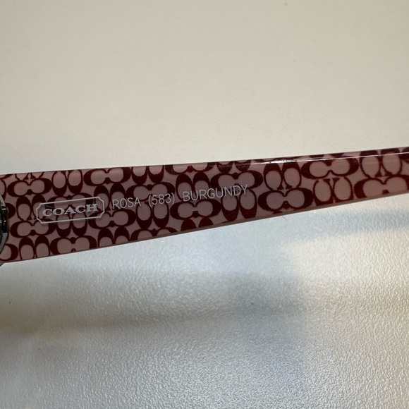 Coach Eyeglasses Frames Rosa (583) BURGUNDY 50•17•135 - Picture 15 of 15